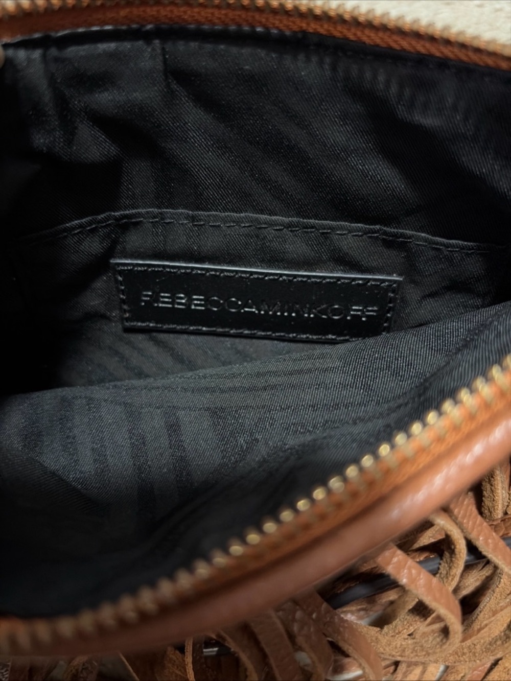 Rebecca Minkoff Brown Fringe leather Crossbody Bag - Boho Chic Western festival - Picture 6 of 8